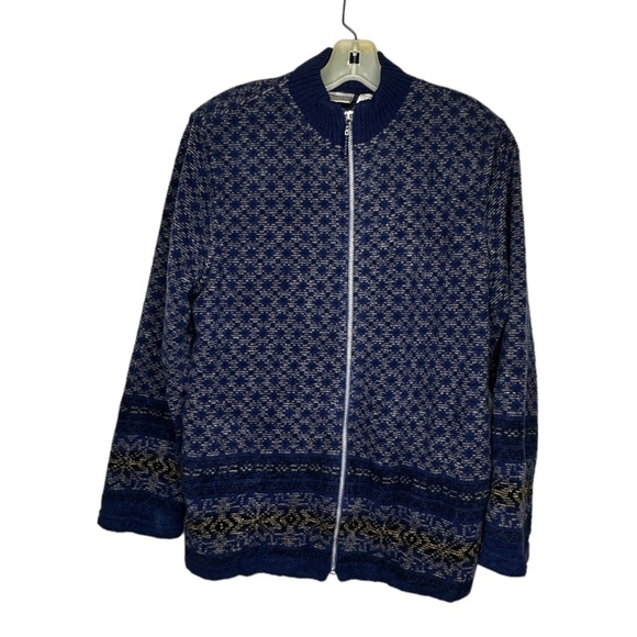 Napa Valley Blue Zip Cardigan Sweater‎ - Picture 1 of 5